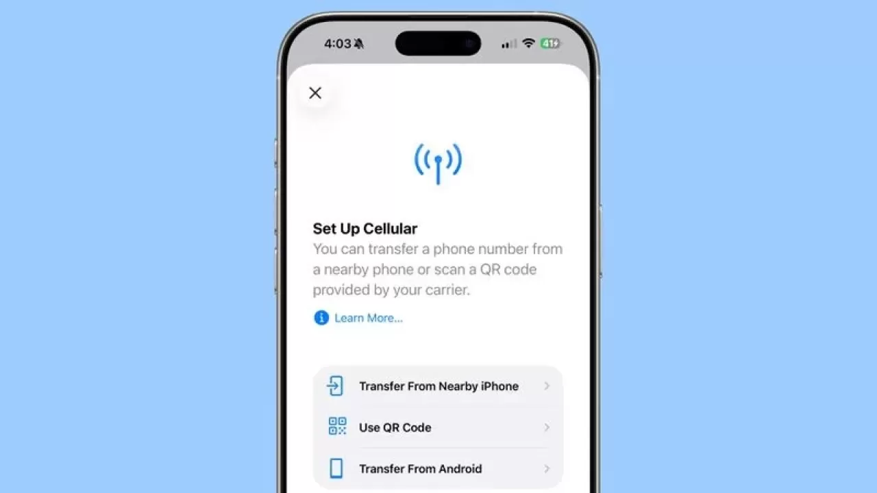 iOS 26, eSIM'i Android'e ve Android'den Aktarma Desteğini Sundu