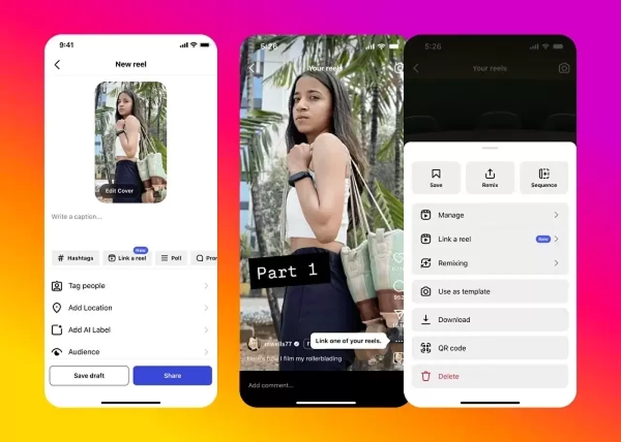 Instagram, Çok Bölümlü İçerikler İçin Reels Bağlantısı Ekliyor