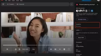 Google Drive'ın video oynatıcısına YouTube tarzı analizler ekleniyor