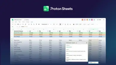 Proton Sheets, Google Sheets'e Şifreli Alternatif Olarak Piyasaya Sürüldü