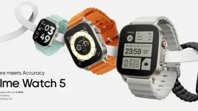 Realme Watch 5, AMOLED Ekran ve GPS Desteğiyle Piyasaya Sürüldü