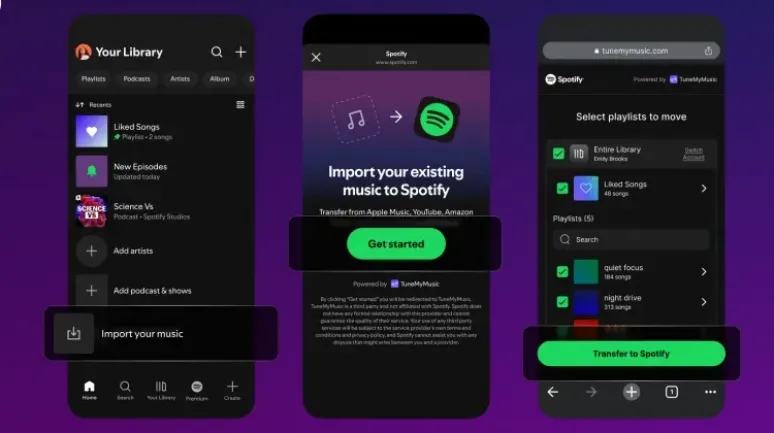 Spotify, diğer yayın hizmetlerinden çalma listelerinin içe aktarılmasını kolaylaştırıyor