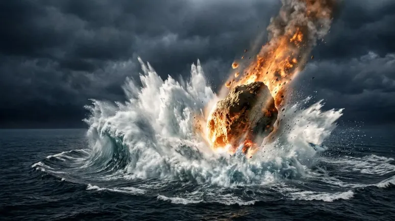 Dev Bir Asteroit Kuzey Denizi'ne Çarptı! 100 Metrelik Tsunamiyi Tetikledi!