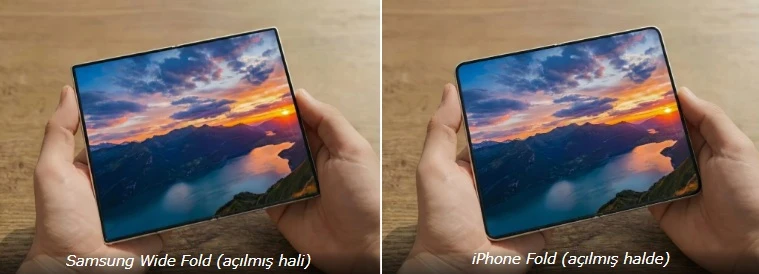 Samsung Wide Fold Katlanabilir Telefonun iPhone Fold'a Benzerliği Şoke Etti!