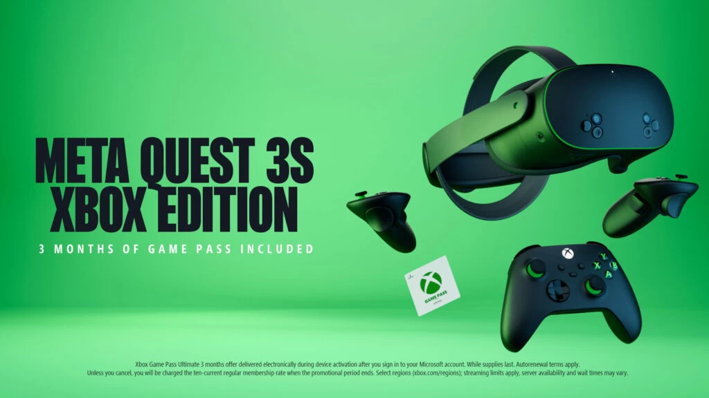 Meta Quest 3S Xbox Edition, Xbox Game Pass Paketiyle 400 Dolara Satışa Sunuldu