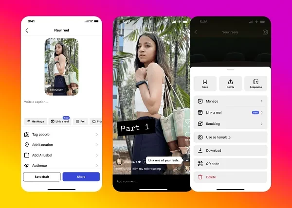 Instagram, Çok Bölümlü İçerikler İçin Reels Bağlantısı Ekliyor